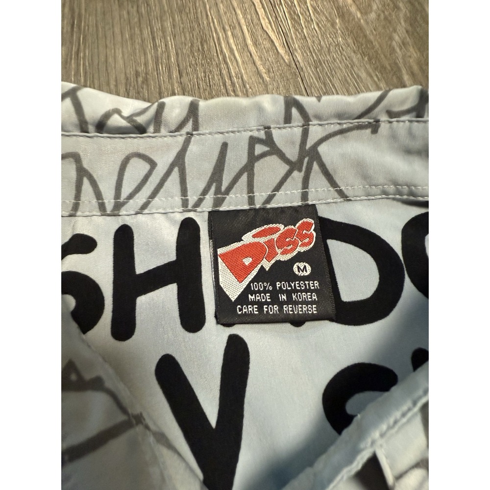 Diss Shadow‎ Boy Vintage Y2K Short-Sleeve Button-Down Shirt Streetwear Hip-Hop M - Picture 3 of 7